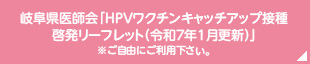 HPVワクチンキャッチアップ接種啓発リーフレットリンクボタン